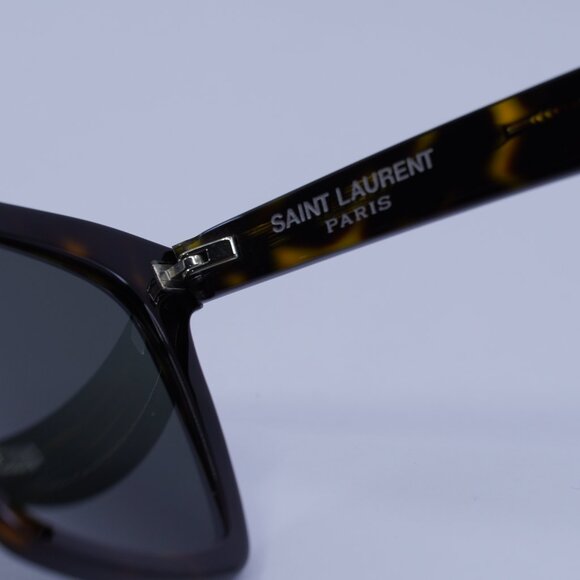 Saint Laurent SL281 SLIM 002 Sunglasses Havana Square Frame, Grey Lenses - Picture 8 of 10